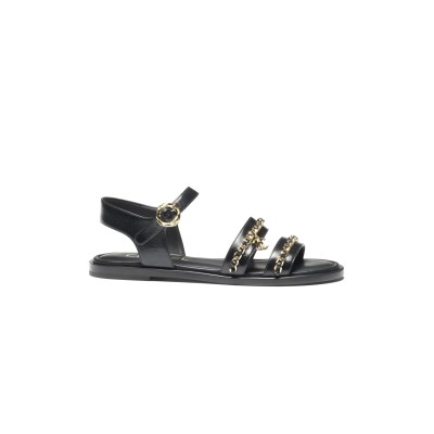 CHANEL SANDALS CALFSKIN BLACK G46801